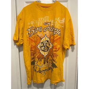 Sive Jungle Vintage Y2K T-Shirt Mens‎ XL Yellow Graphic Skater Grunge